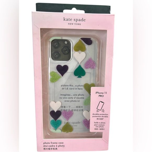 NEW Kate Spade iPhone 11 Pro Photo Frame Case with heart pattern - Picture 1 of 2